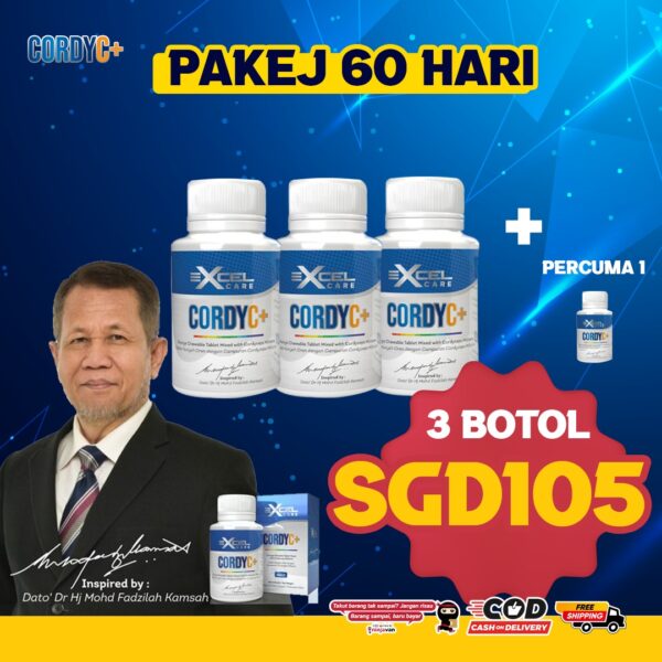 (CordyC+) Pakej 3 Botol + Free 1 Botol